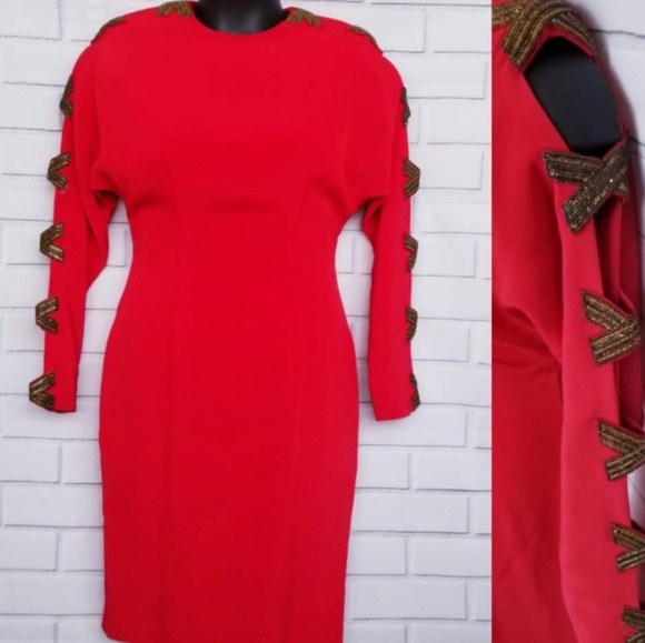 Luxe Crimson Dress - Picture 4 of 5